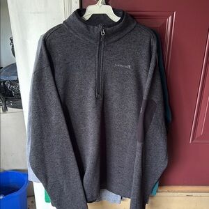 Men's Gray Half-Zip Sweater